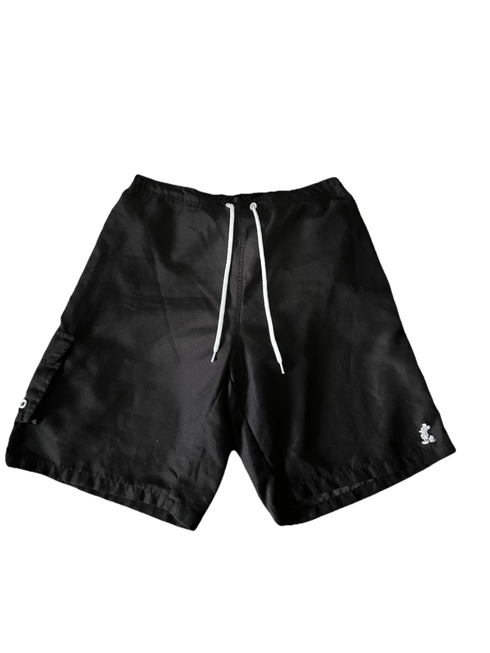 Disney Black Mesh Athletic Shorts with White Disney Parks Label